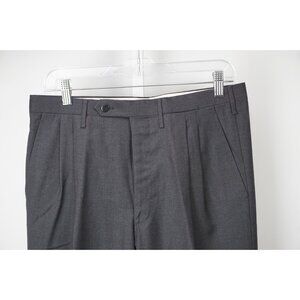 Rota Solid Medium Gray 100% Wool Mens Dress Pants Sz 48 BRAND NEW
